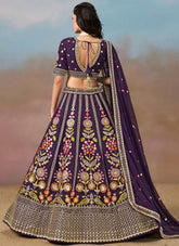 Engagement Wear Lehengas | Purple Wedding Wear Lehengas