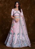 Enchanting Rose Pink Net Trendy Lehenga Choli