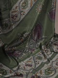 Mehendi color saree for evening gatherings