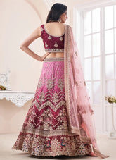 Exquisite Multi Colored Art Silk Lehenga with Stunning Stone and Sequin Embellishments