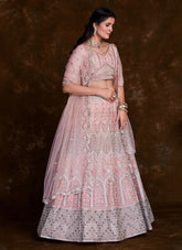 Exquisite Thread Work Net A Line Lehenga Choli
