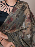 Mehendi green festive saree