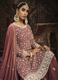 Faux Georgette Embroidered Palazzo Salwar Kameez