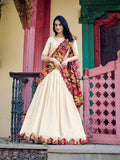 Embroidered lehenga choli with sequins and thread work