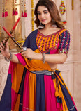 Kutchi Patch Work Multi Color Chaniya Choli Outfit for Garba