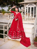 Red Chaniya Choli with Lace Work