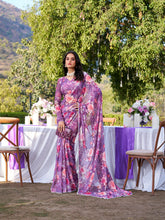 Weightless onion printed saree for women
