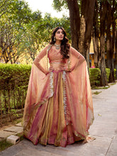 carika silk lehenga pink