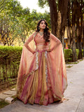 carika silk lehenga pink