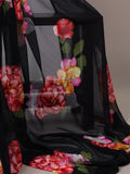 Gunj Fashion black floral saree