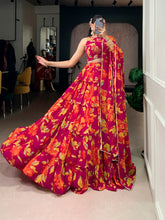 pink marble lehenga with dupatta