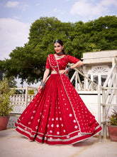 Traditional Red Bandhani Print Lehenga