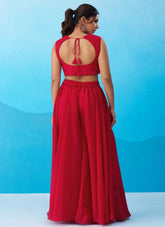Glamorous fusion outfit for sangeet and wedding celebrations