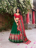 Traditional Patola print Tasar silk lehenga choli