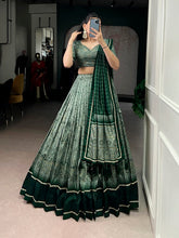 green festive lehenga choli for women