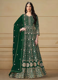 Green Eid Special Anarkali Suit – Faux Georgette Set