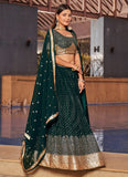 Green Georgette Multi sequins work Designer Indian Party Wear Lehenga