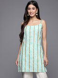 Green Women's Stylish Above Knee Tunic Tops