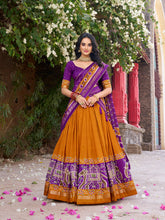 Traditional Patola print Tasar silk lehenga choli