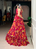 designer pink festive lehenga choli