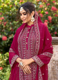 Hot Pink Glory Silk Pant Style Suit with Embroidery and Dupatta