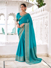 Self printed Chinon saree for festive occasions