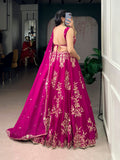 pink designer party wear lehenga