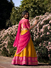 Traditional South Indian mustard lehenga