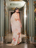 Off white saree with delicate pearl lace