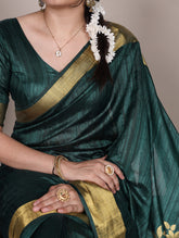 Royal green silk saree for women