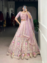 Lavender Embroidered Lehenga Choli Set