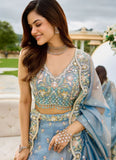 Lavender Bridesmaid Lehenga with Sequins and Embroidery