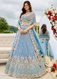 Wedding Wear Lavender Satin Silk Lehenga Choli