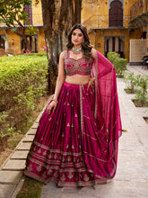 magenta bridal lehenga choli