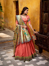 designer peach bridal lehenga choli