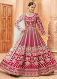 Maroon Art Silk Heavy Emboidered Anarkali Gown