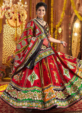 Maroon cotton Navratri lehenga choli set