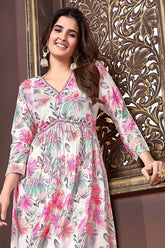 Multi color Trendy Alia Cut Rayon Anarkali Suit