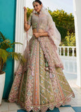 Lavender wedding lehenga with coding thread work