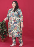 Rayon printed kurti set with pockets in 2XL–6XL
