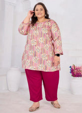 Multi color plus size printed kurti for women