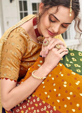 Multicolor Georgette Reception Lehenga with Sequence work