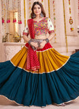14 Meter Flair Multicolor Lehenga for Garba Dance