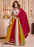 Traditional festive lehenga choli with 9.5 mtr flair for Garba