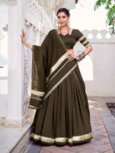 Mehendi chanderi zari weaving lehenga choli