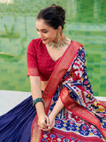 Ikkat Patola print lehenga with dupatta