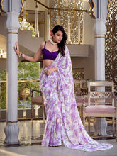 Weightless saree with pearl lace border