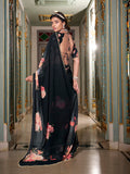 Georgette plain saree with designer border work