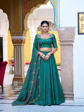 Bridesmaid Wear Peacock Blue Color Lehenga