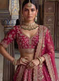 Rani Pink Wedding Lehenga for Bride
